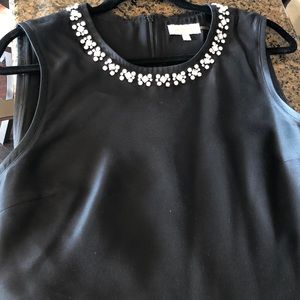 Tory Burch - Size 10 Silk - Black Sleeveless Top